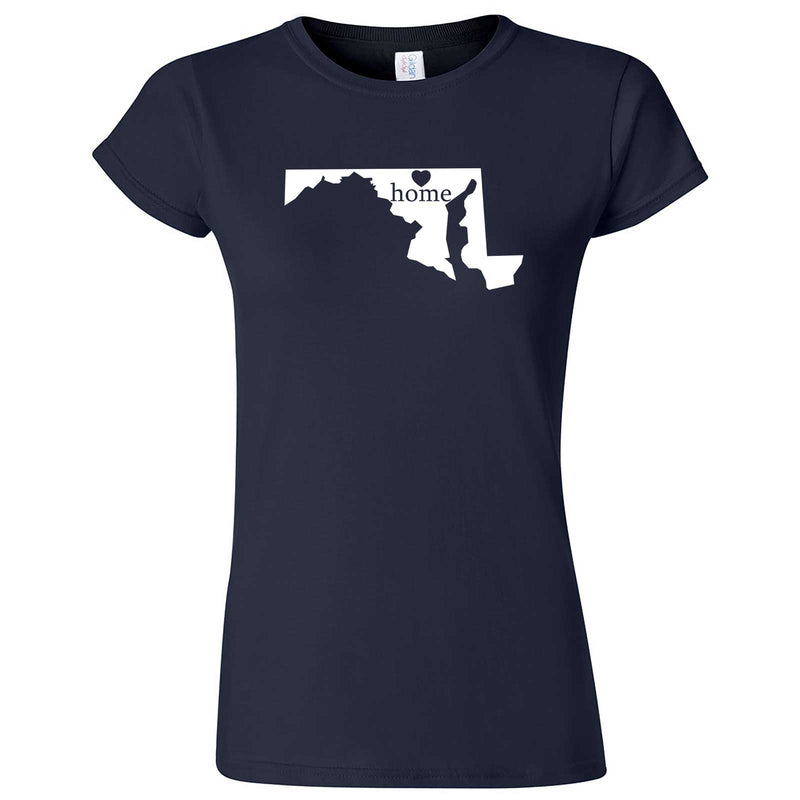  "Maryland Home State Pride" women's t-shirt Navy Blue