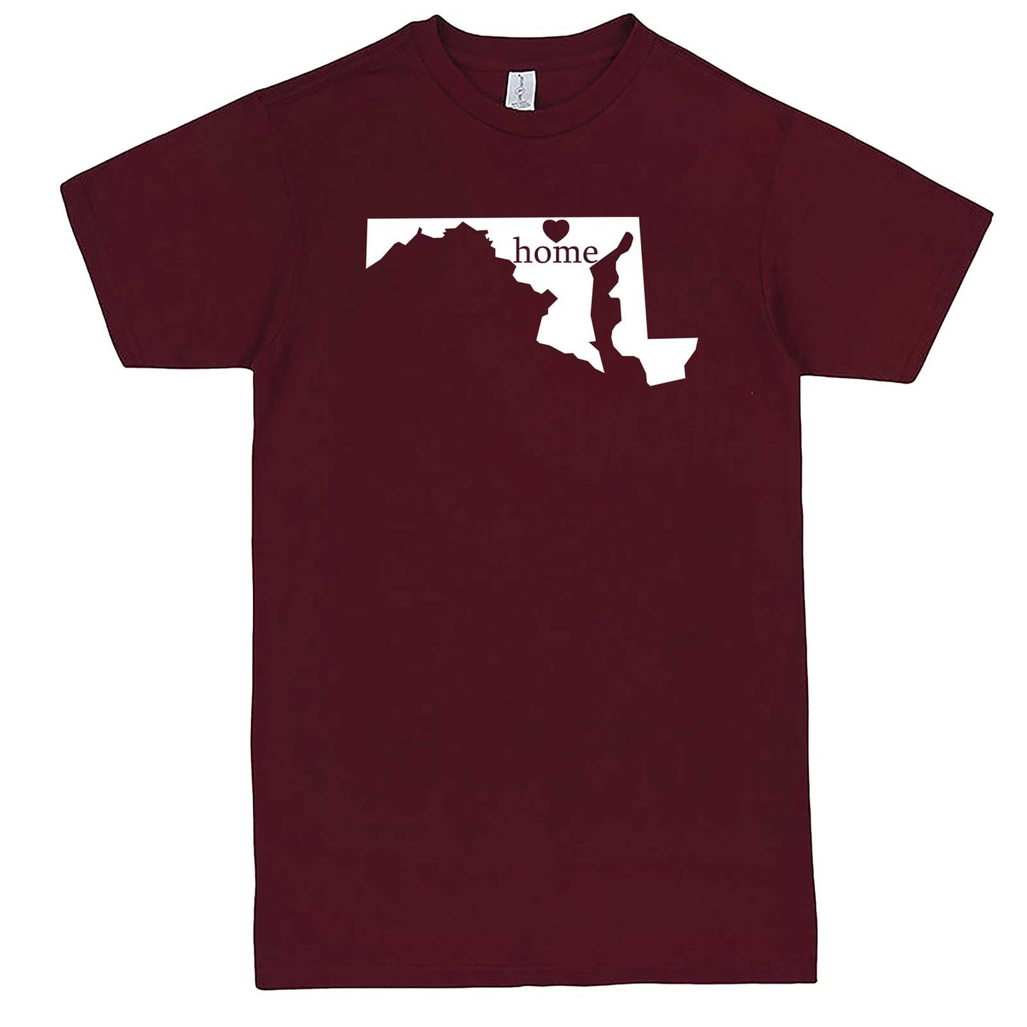  "Maryland Home State Pride" men's t-shirt Burgundy