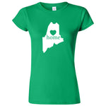  "Maine Home State Pride" women's t-shirt Irish Green