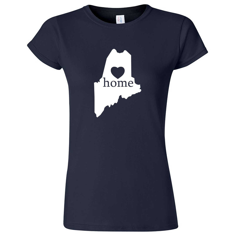  "Maine Home State Pride" women's t-shirt Navy Blue