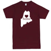  "Maine Home State Pride" men's t-shirt Burgundy