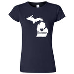  "Michigan Home State Pride" women's t-shirt Navy Blue