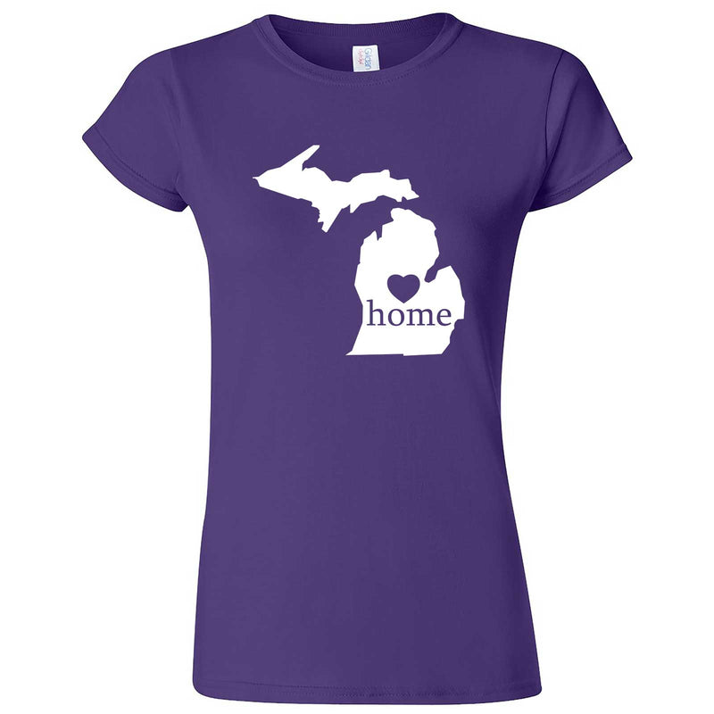  "Michigan Home State Pride" women's t-shirt Purple