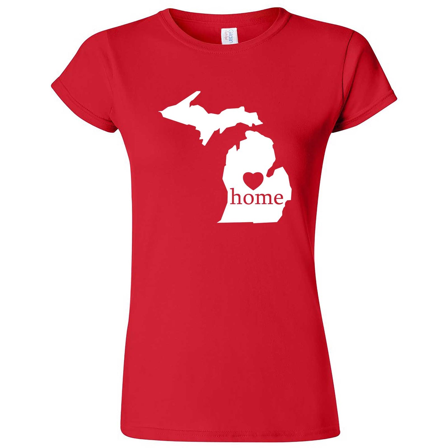  "Michigan Home State Pride" women's t-shirt Red