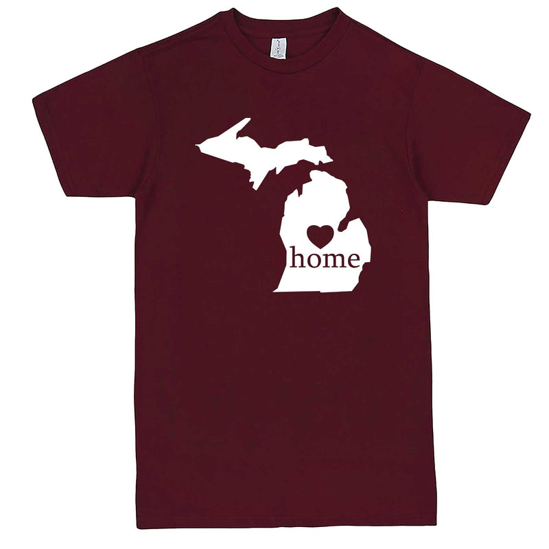  "Michigan Home State Pride" men's t-shirt Burgundy