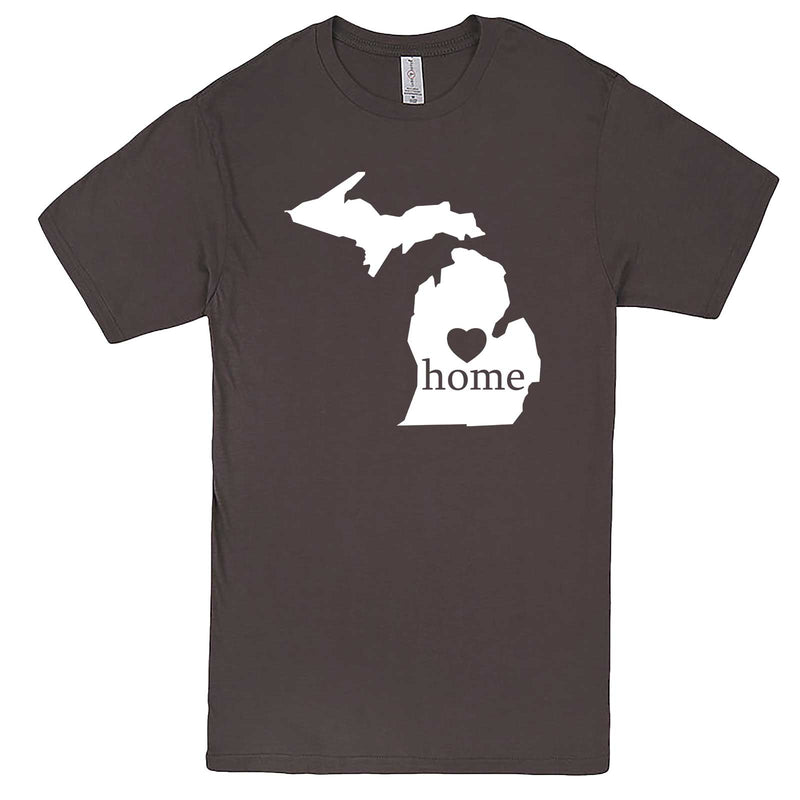  "Michigan Home State Pride" men's t-shirt Charcoal