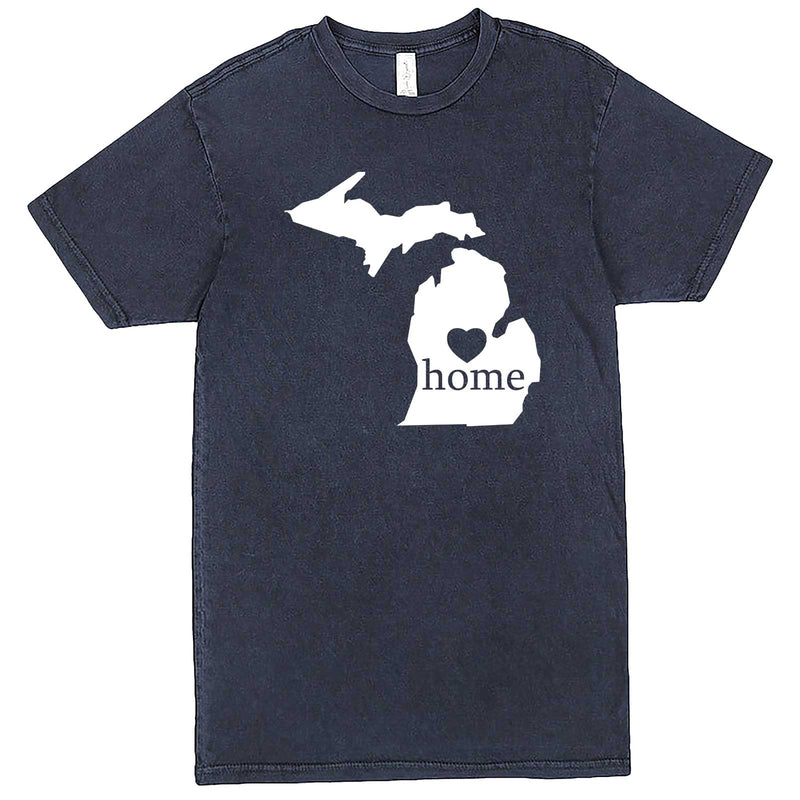  "Michigan Home State Pride" men's t-shirt Vintage Denim