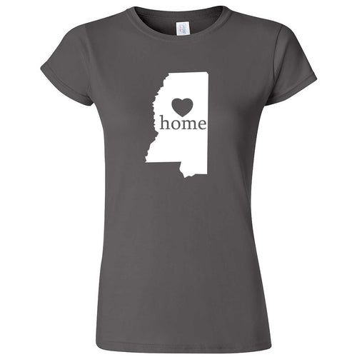  "Mississippi Home State Pride" women's t-shirt Charcoal