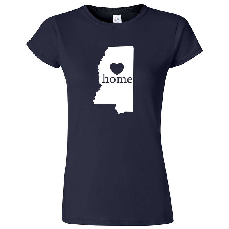  "Mississippi Home State Pride" women's t-shirt Navy Blue
