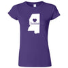  "Mississippi Home State Pride" women's t-shirt Purple