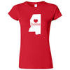  "Mississippi Home State Pride" women's t-shirt Red