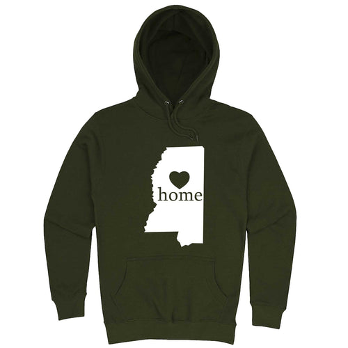  "Mississippi Home State Pride" hoodie, 3XL, Army Green