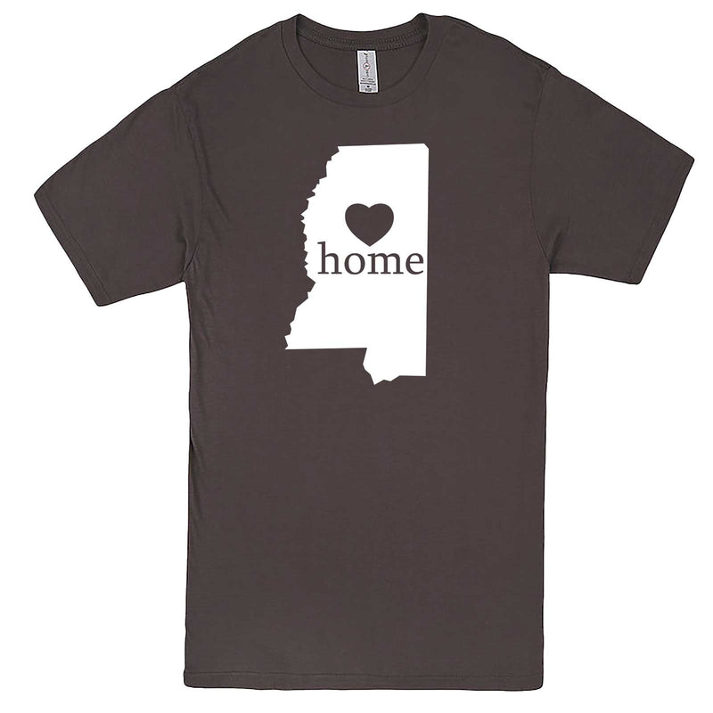 "Mississippi Home State Pride" men's t-shirt Charcoal