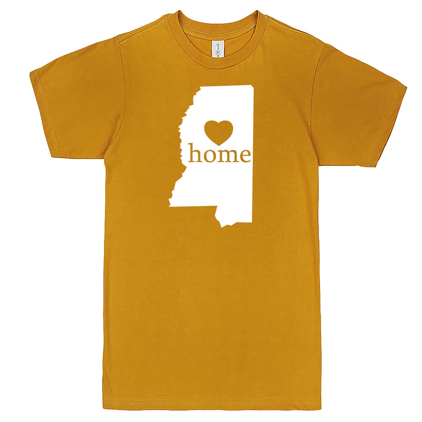  "Mississippi Home State Pride" men's t-shirt Mustard