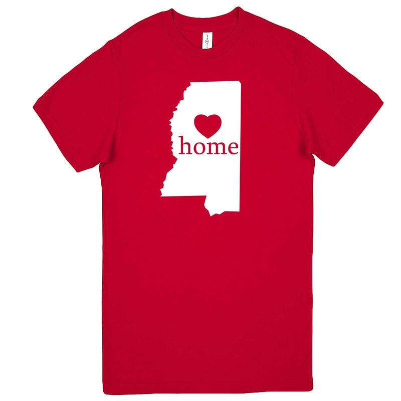  "Mississippi Home State Pride" men's t-shirt Red