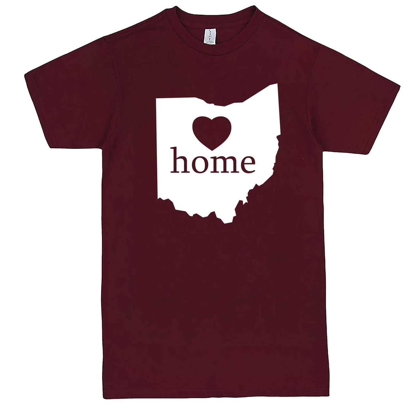  "Ohio Home State Pride" men's t-shirt Burgundy