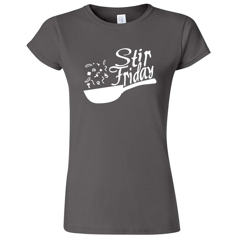  "Stir Friday" women's t-shirt Charcoal