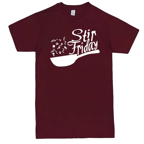  "Stir Friday" men's t-shirt Burgundy