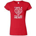  "Take a Pizza My Heart" women's t-shirt Red