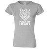 "Take a Pizza My Heart" women's t-shirt Sport Grey