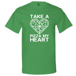  "Take a Pizza My Heart" men's t-shirt Irish-Green