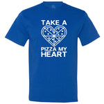  "Take a Pizza My Heart" men's t-shirt Royal-Blue