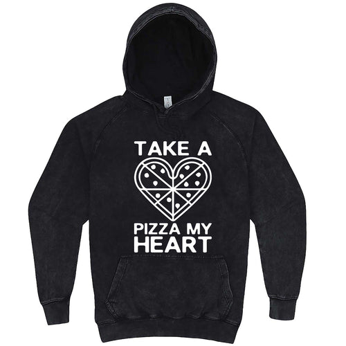  "Take a Pizza My Heart" hoodie, 3XL, Vintage Black