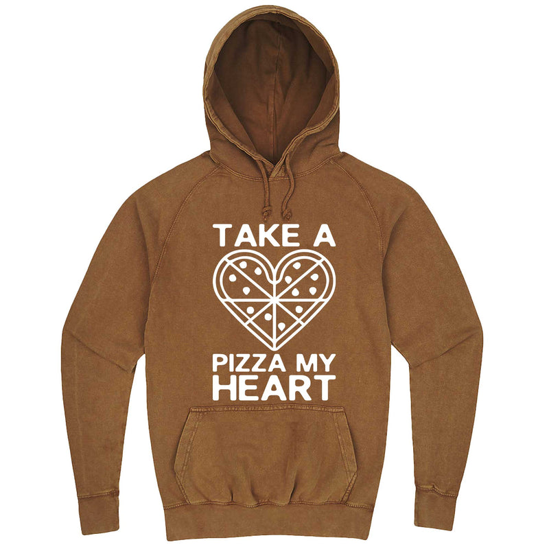  "Take a Pizza My Heart" hoodie, 3XL, Vintage Camel