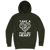  "Take a Pizza My Heart" hoodie, 3XL, Vintage Olive