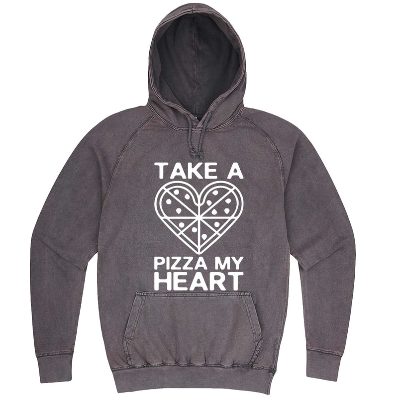  "Take a Pizza My Heart" hoodie, 3XL, Vintage Zinc