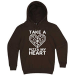  "Take a Pizza My Heart" hoodie, 3XL, Chestnut