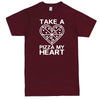  "Take a Pizza My Heart" men's t-shirt Burgundy