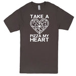  "Take a Pizza My Heart" men's t-shirt Charcoal