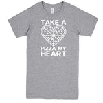  "Take a Pizza My Heart" men's t-shirt Heather-Grey