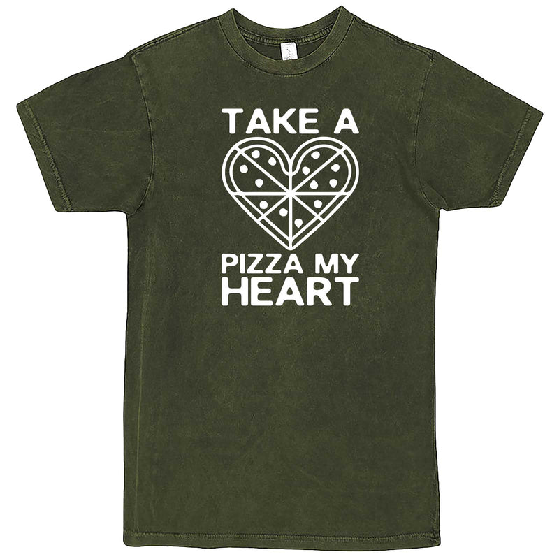  "Take a Pizza My Heart" men's t-shirt Vintage Olive