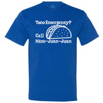  "Taco Emergency Call Nine-Juan-Juan" men's t-shirt Royal-Blue