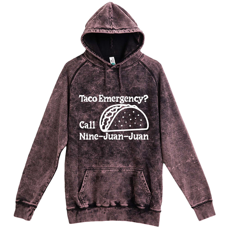  "Taco Emergency Call Nine-Juan-Juan" hoodie, 3XL, Vintage Cloud Black