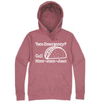  "Taco Emergency Call Nine-Juan-Juan" hoodie, 3XL, Mauve