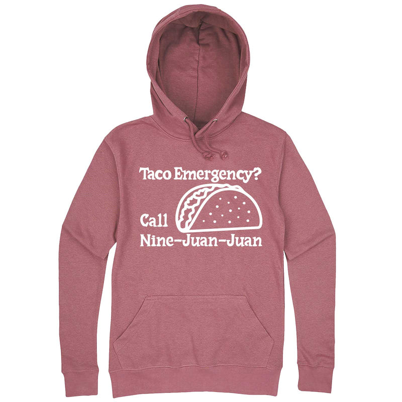  "Taco Emergency Call Nine-Juan-Juan" hoodie, 3XL, Mauve