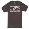  "Taco Emergency Call Nine-Juan-Juan" men's t-shirt Charcoal