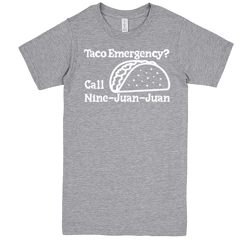  "Taco Emergency Call Nine-Juan-Juan" men's t-shirt Heather-Grey