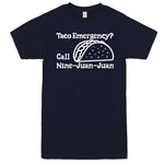  "Taco Emergency Call Nine-Juan-Juan" men's t-shirt Navy-Blue