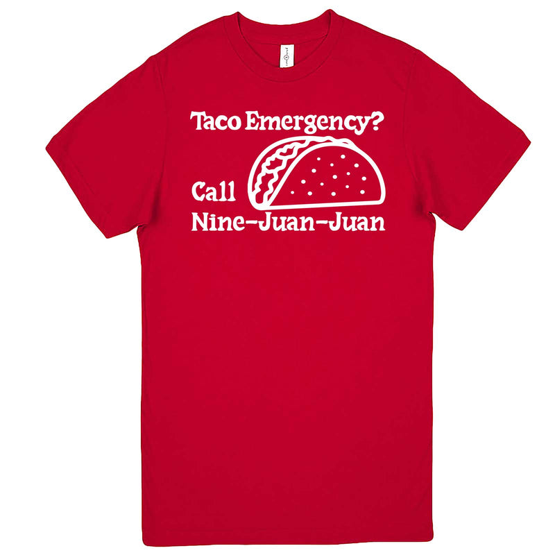  "Taco Emergency Call Nine-Juan-Juan" men's t-shirt Red