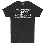  "Taco Emergency Call Nine-Juan-Juan" men's t-shirt Vintage Black