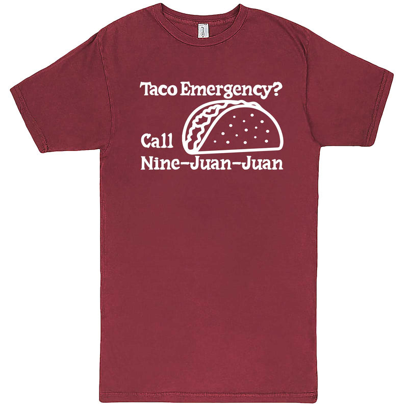  "Taco Emergency Call Nine-Juan-Juan" men's t-shirt Vintage Brick