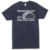  "Taco Emergency Call Nine-Juan-Juan" men's t-shirt Vintage Denim