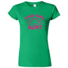  "This Girl is Going to Be an Aunt, Pink Text" women's t-shirt Irish Green