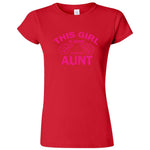  "This Girl is Going to Be an Aunt, Pink Text" women's t-shirt Red