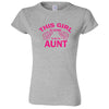 "This Girl is Going to Be an Aunt, Pink Text" women's t-shirt Sport Grey