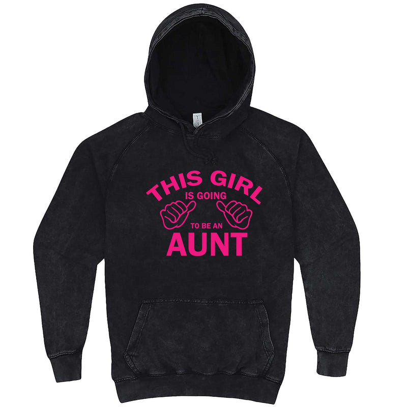  "This Girl is Going to Be an Aunt, Pink Text" hoodie, 3XL, Vintage Black
